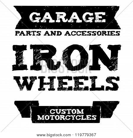 Vector biker quote with motivation phrase