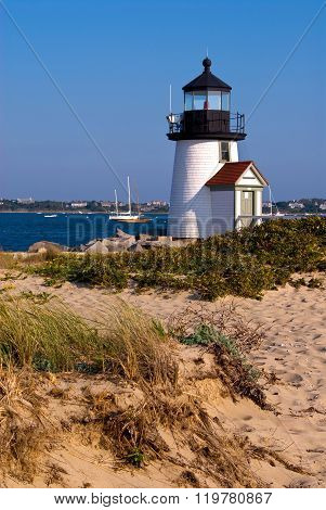 Brant Point Lighthouse On Nantucket Island, Ma