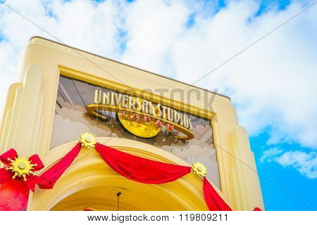 OSAKA, JAPAN - December 1, 2015: Universal Studios Japan (USJ). According to 2014 Theme Index Global Attraction Attendance Report, USJ is ranked fifth among the top 25 amusement parks worldwide.