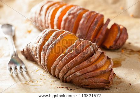 Baked hasselback potatoes