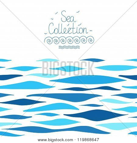 Seamless horizontal sea background