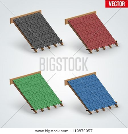 Icons Bitumen Shingles Cover on Roof