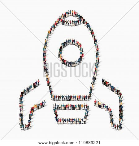 people shape  missile icon