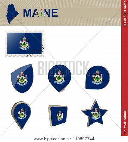 Maine Flag Set, Flag Set #257