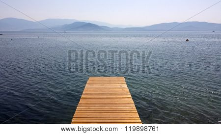 Wooden jetty