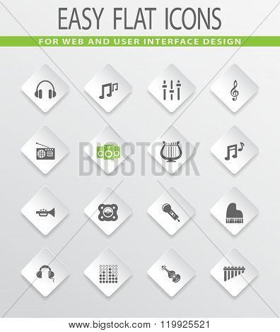 Music icons set