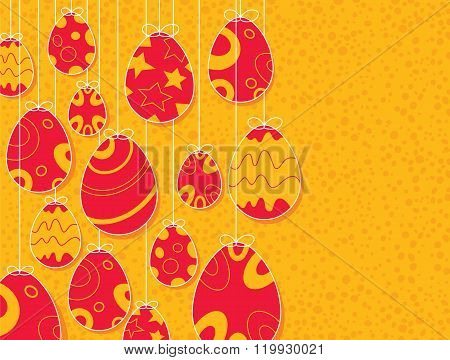 Easter eggs hanging