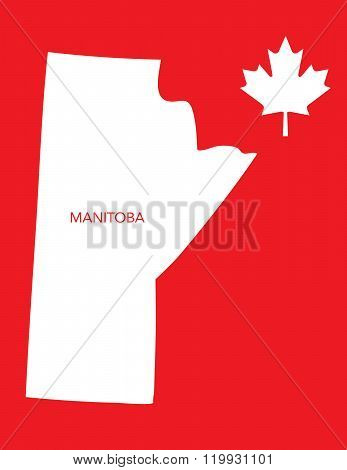 Vector Canadian Province Map and Icon - Manitoba