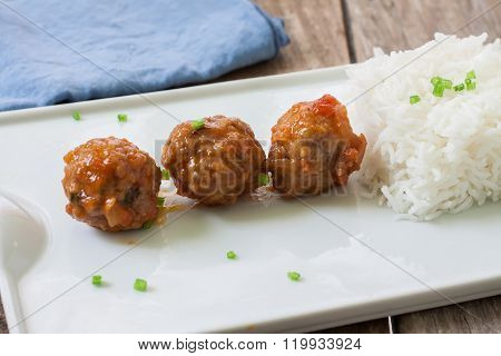 Meatballs Tapa And Rice