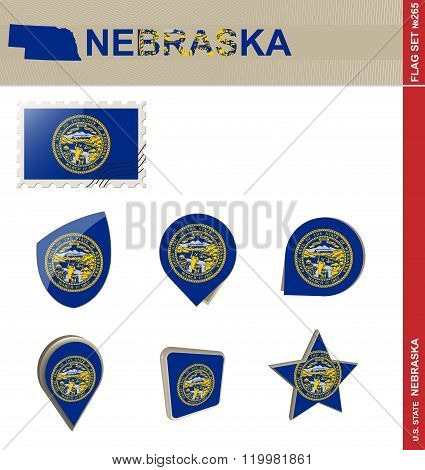 Nebraska Flag Set, Flag Set #265