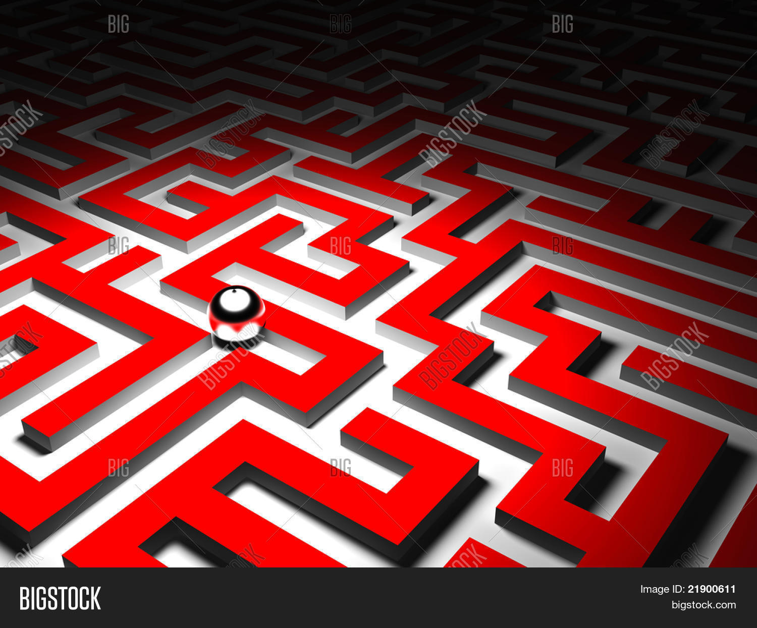 3d Image Red Maze Image & Photo (Free Trial) | Bigstock