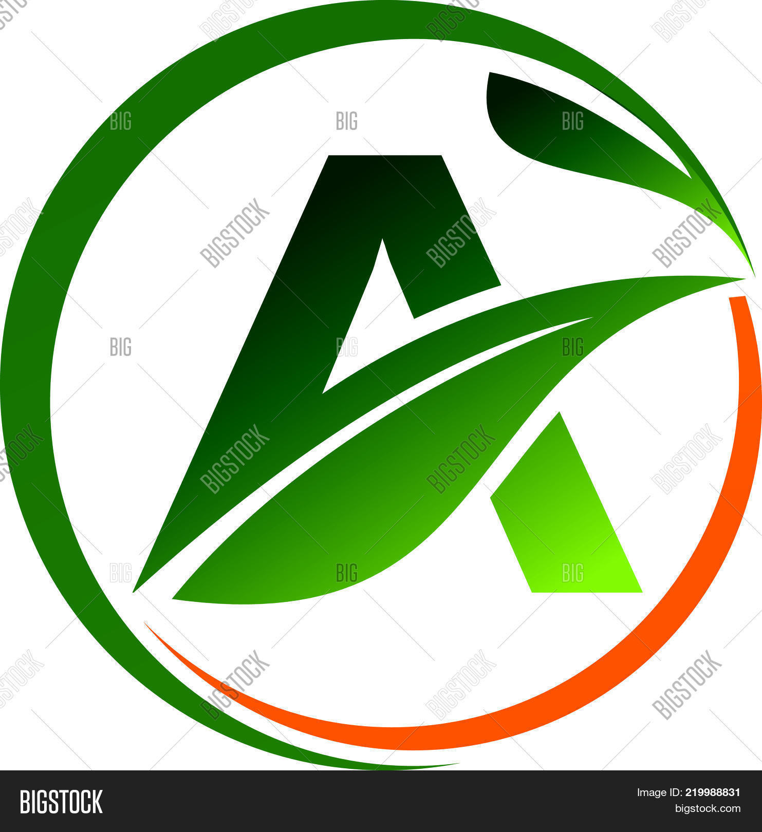 Letter Leaf Logo Vector Photo Free Trial Bigstock