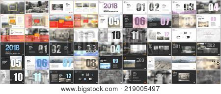Big bundle of clean and minimal presentation templates.  Brochure cover vector design. Presentation slides for flyer, leaflet, brochure, corporate report, marketing, advertising, annual report, banner.