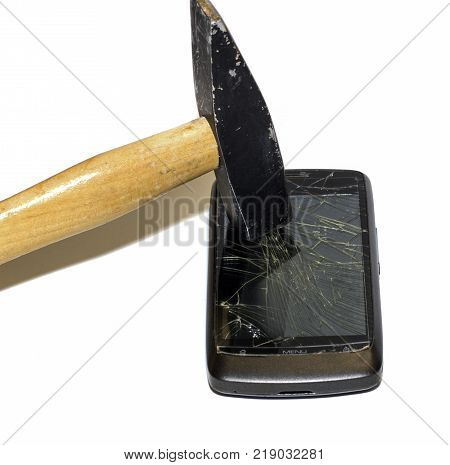 the phone that was found with a hammer and failed