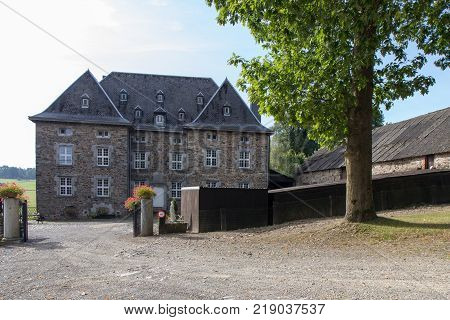 A big house in the Ardennes in Belgium.