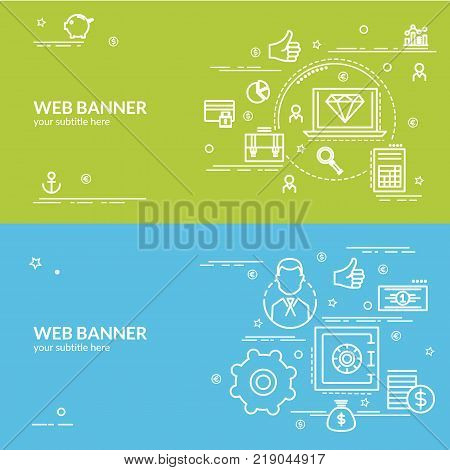 Illustration for website banner flyer and print.