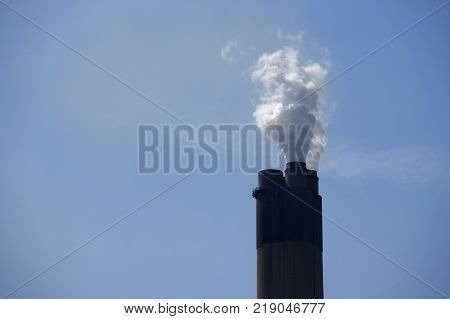 EGGBOROUGH POWER STATION CHIMNEY CLOSE UP YORKSHIRE ENGLAND