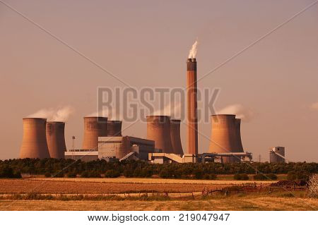 Eggborough Power Station At Twilight Yorkshire England