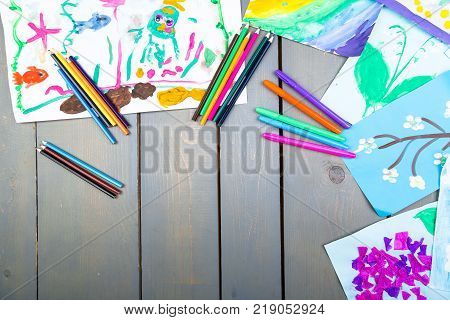 Concept In Search Ideas. Creased Paper Of Idea. Falt Lay