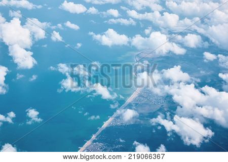 top view of the clouds, background