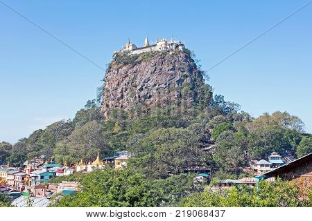 Mount Popa in Myanmar Asia