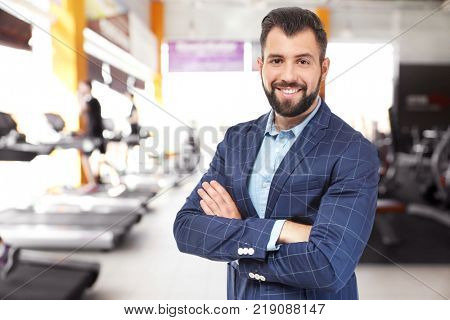 Owner of business in his gym
