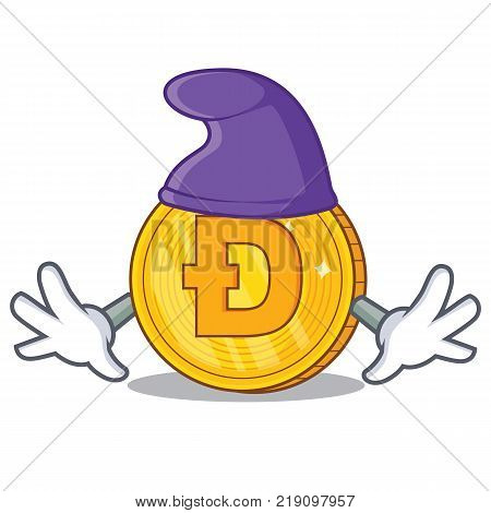 Elf Dodgecoin character cartoon style vector illustration