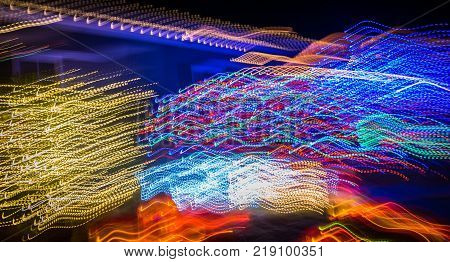 Abstract Christmas holiday lights, Christmas holiday night