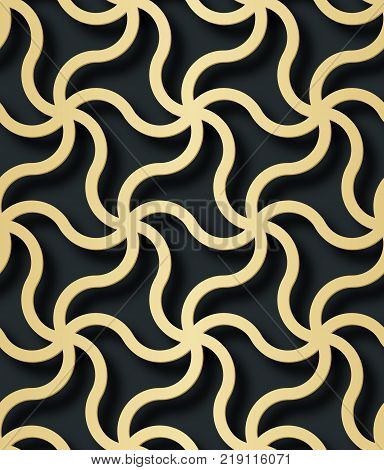 Vector arabic seamless pattern illustration with 3D effect for the festive design of the brochure, website, print.