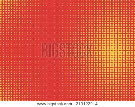 Comics background halftone dots pop art retro style. Vector illustration.