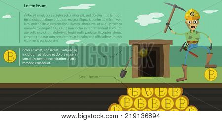 Miner, who extracts bitcoin from the ground