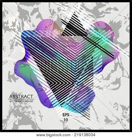 Abstract modern geometric background. Minimalistic abstract background with triangle and fluid shapes. Marble texture. Vector illustration EPS10.