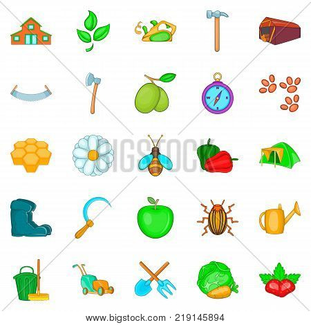 Kin icons set. Cartoon set of 25 kin vector icons for web isolated on white background