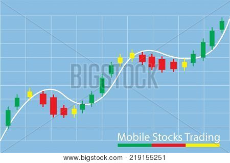 Concept of inforgraphic trading stock market growing for management design analysis business and investment.