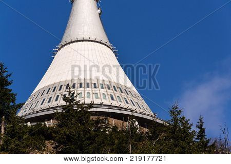 Jested Tower, Telecommunication Transmitter On Jested Mountain, Liberec, Czech Republic