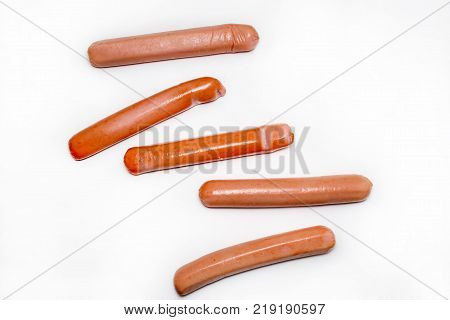 Sousages Isolated On White Background