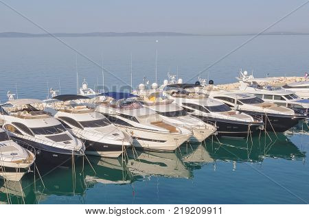 Motor yachts in Marina Lav - Split, Croatia