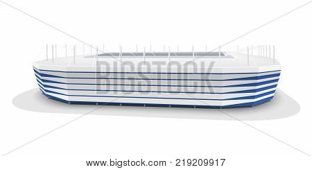 Kaliningrad football stadium. Vector illustration isolated on white background.