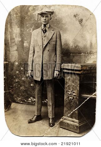 Vintage homem terno verificado