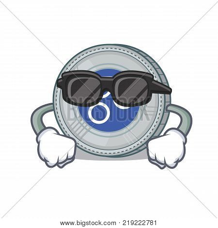 Supercool OmesiGo coin character cartoon vector illustration