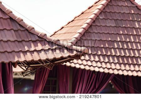 The roof of a house in Chinese style .