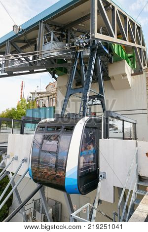 Cable Car In San Marino. View From Above.