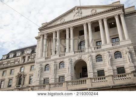 London United Kingdom - October 30th 2017:- The bank of England Central bank of the UK located on Threadneedle Street