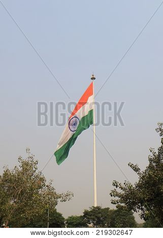 Indian National Flag Connaught Place New Delhi India