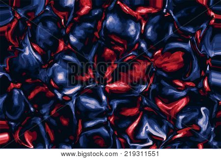 Abstract vector image with blue and red colors