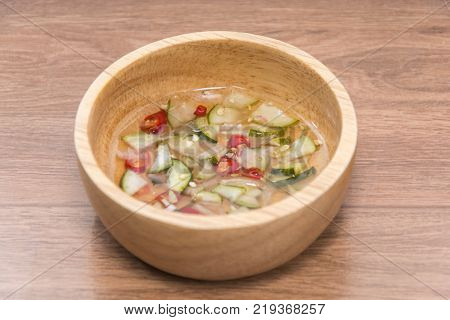 close up of Thai Cucumber Relish sauce
