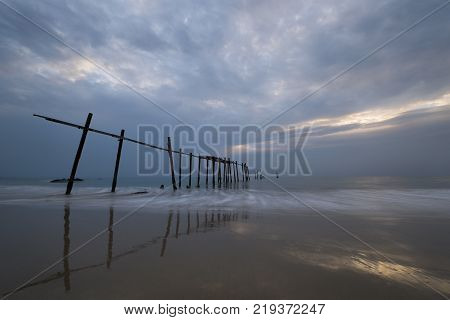 Pilai Beach In A Cloudy Day