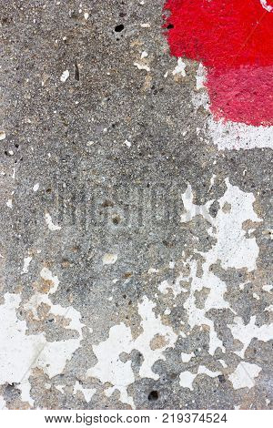 Old threadbare weathered concrete wall texture colored by different colors.