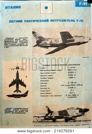 ILLUSTRATIVE EDITORIAL.Soviet  Army Posters - NATO AVIATION circa 1970.
Kiev,Ukraine December 22 ,2017