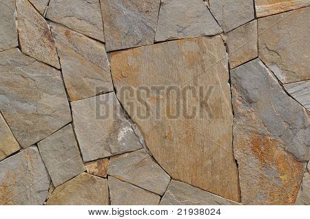 Muro di pietra piatta